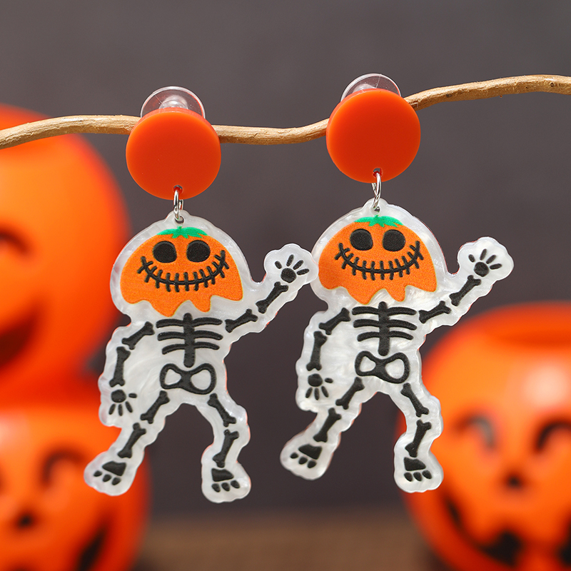 1 Pair Exaggerated Funny Ghost Arylic Drop Earrings display picture 1