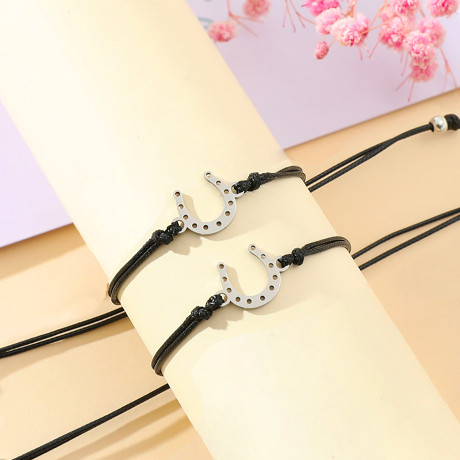 Retro Animal Stainless Steel Cotton Blend Handmade Braid Hollow Out Unisex Bracelets display picture 3