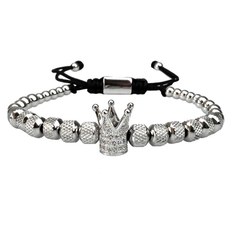 Ig-stil Einfacher Stil Runden Krone Kupfer Perlen Inlay Zirkon Armbänder display picture 11