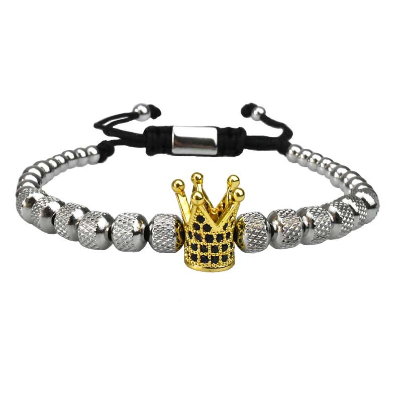 Ig-stil Einfacher Stil Runden Krone Kupfer Perlen Inlay Zirkon Armbänder display picture 12