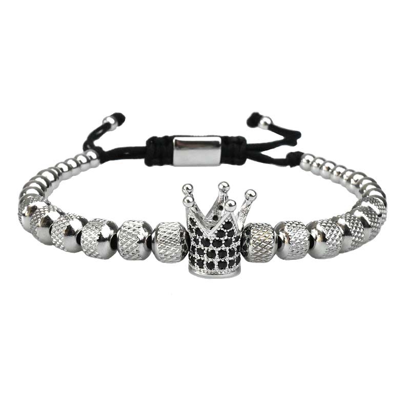 Ig-stil Einfacher Stil Runden Krone Kupfer Perlen Inlay Zirkon Armbänder display picture 13
