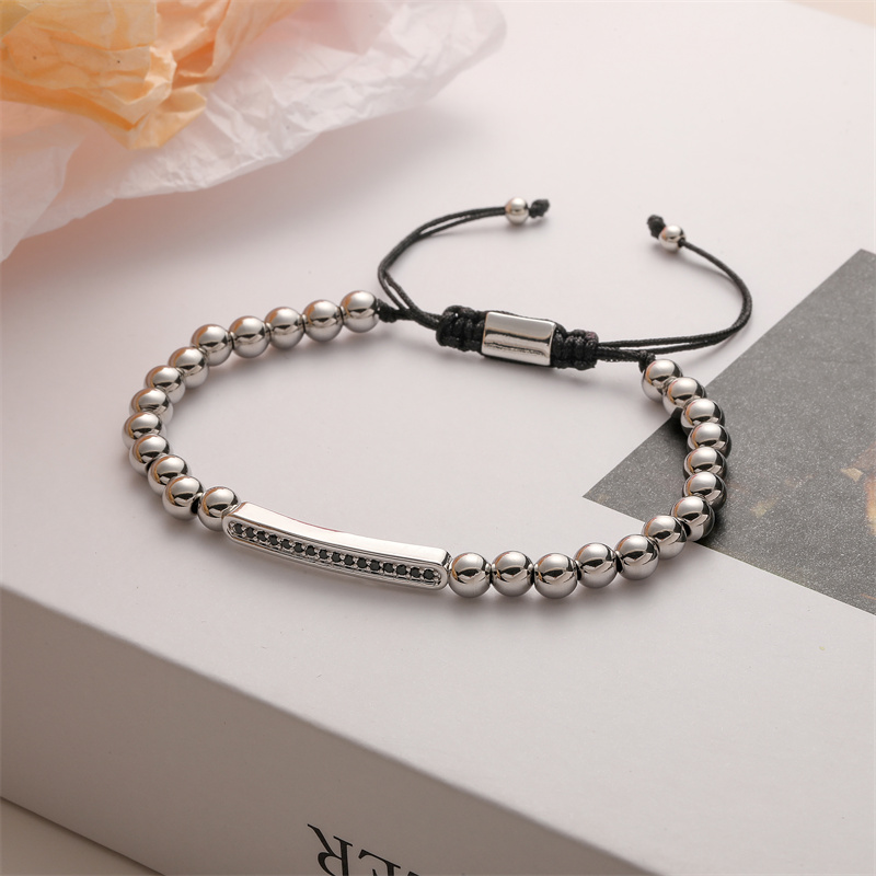 Ig Style Simple Style Round Crown Copper Beaded Inlay Zircon Bracelets display picture 3