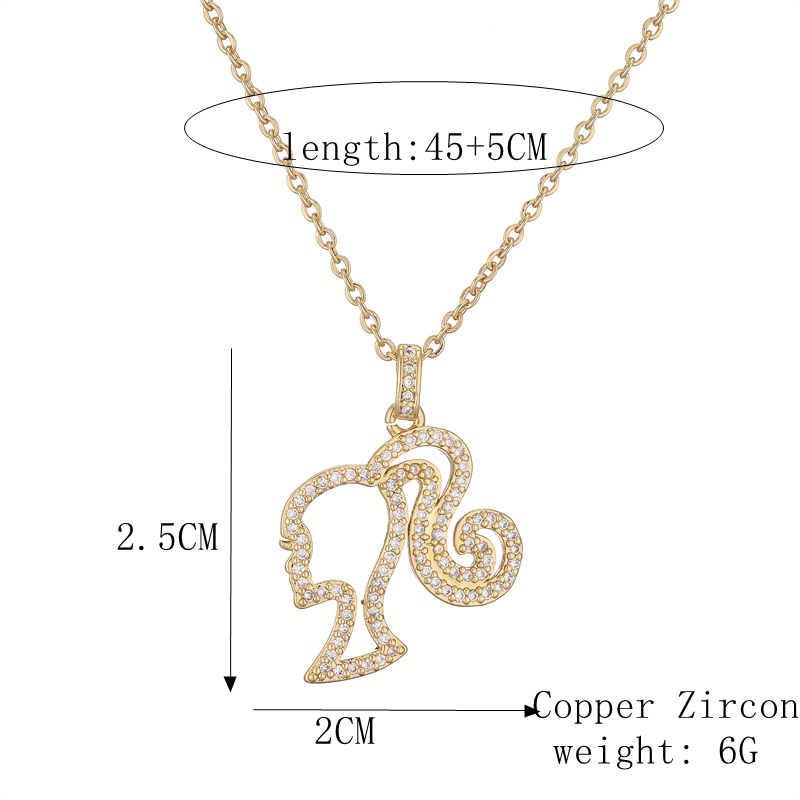 Ig Style Simple Style Cross Heart Shape Copper Plating Inlay Zircon Gold Plated Pendant Necklace display picture 1