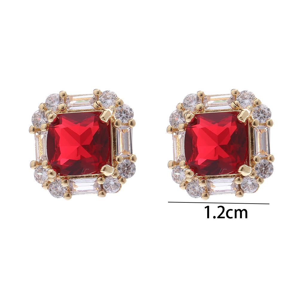 Simple Style Geometric Copper Plating Inlay Zircon Earrings Necklace display picture 13