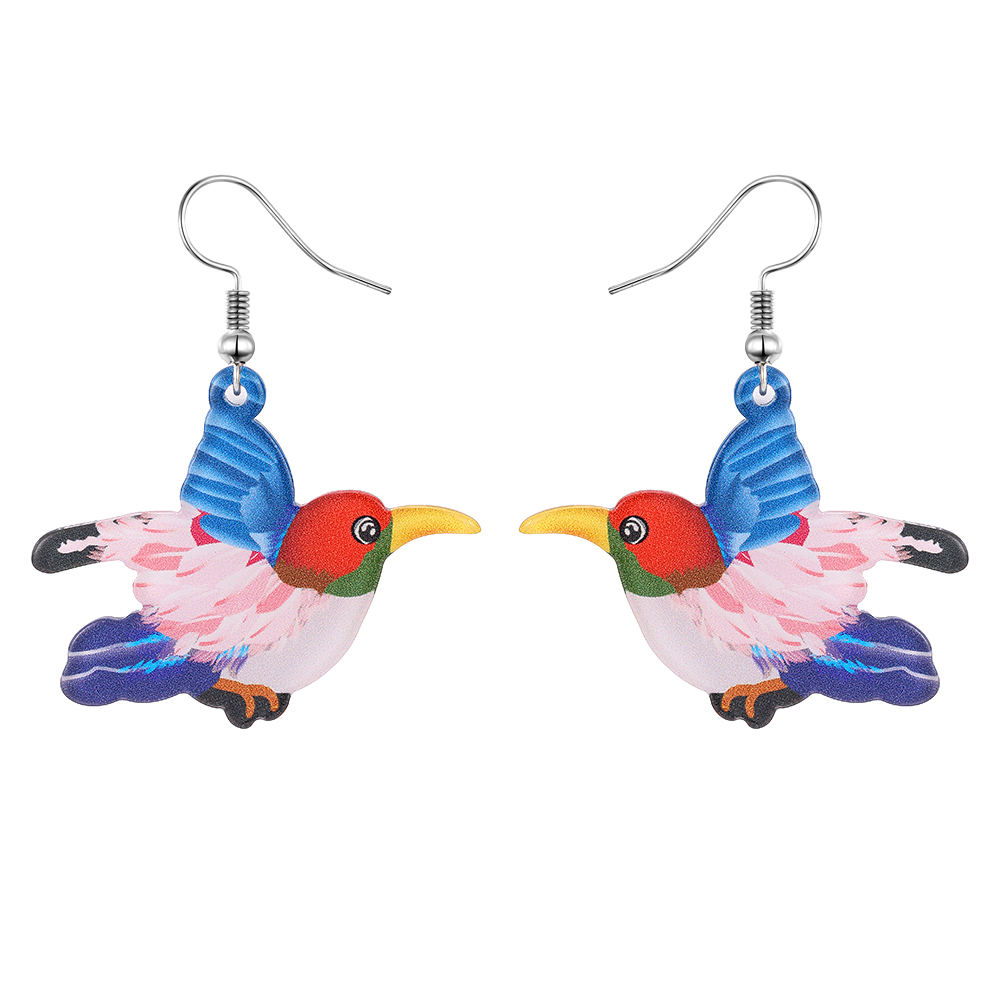 Wholesale Jewelry Cute Simple Style Flamingo Arylic Drop Earrings display picture 2