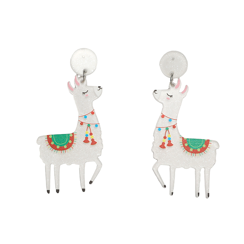 1 Pair Cute Animal Painted Arylic Drop Earrings display picture 8