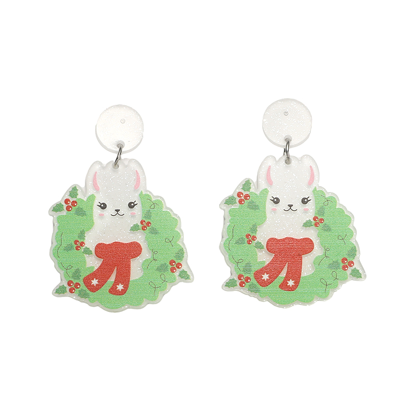 1 Pair Cute Animal Painted Arylic Drop Earrings display picture 17