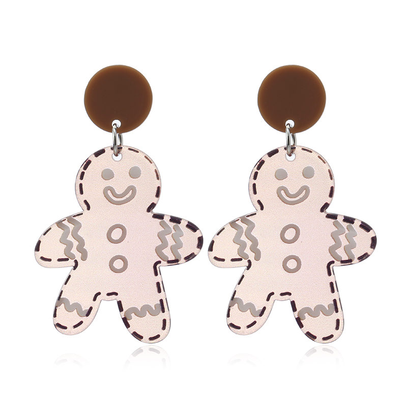 Wholesale Jewelry Cartoon Style Snowman Arylic Painted Drop Earrings display picture 4
