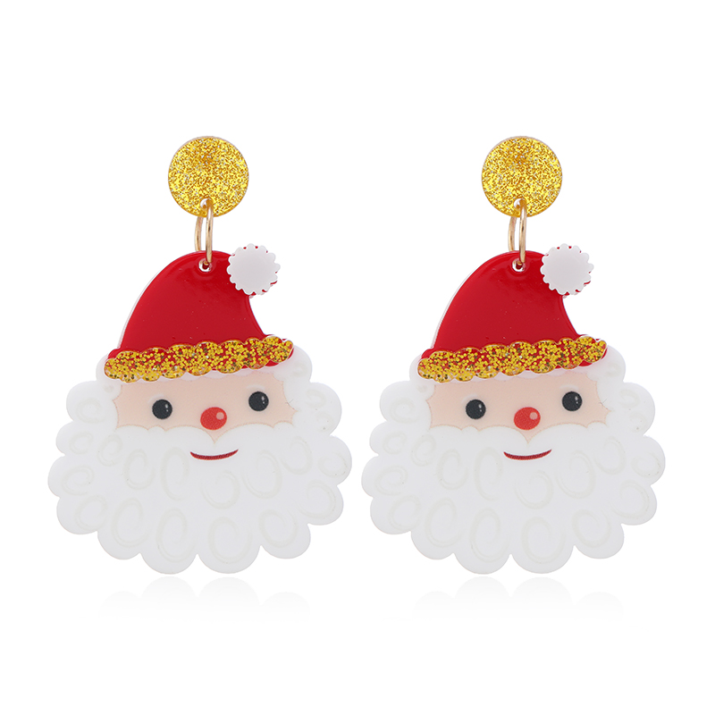 Wholesale Jewelry Cartoon Style Snowman Arylic Painted Drop Earrings display picture 19