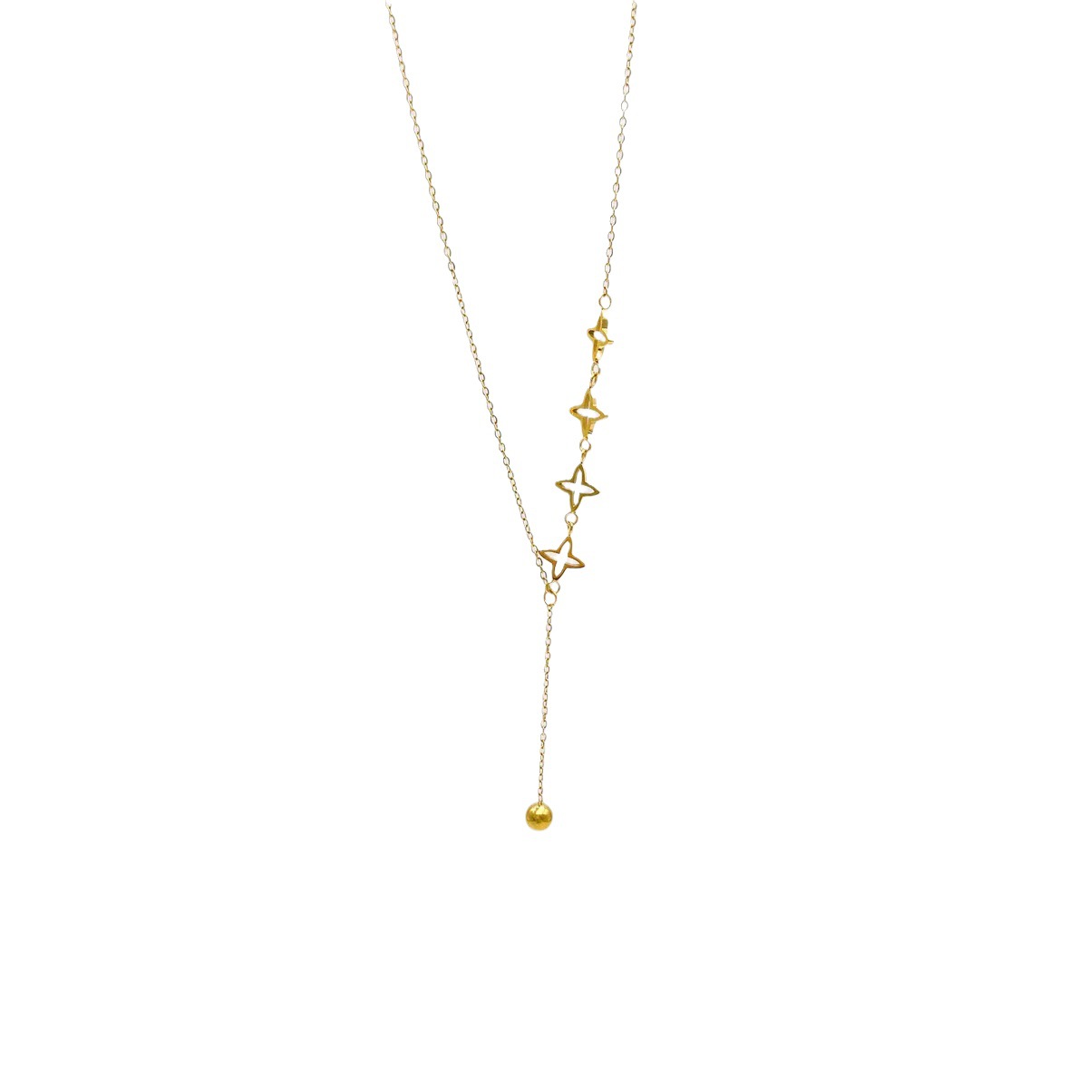 Acero Inoxidable 304 Chapados en oro de 18k Elegante Estilo Simple Enchapado Estrella Collar display picture 5
