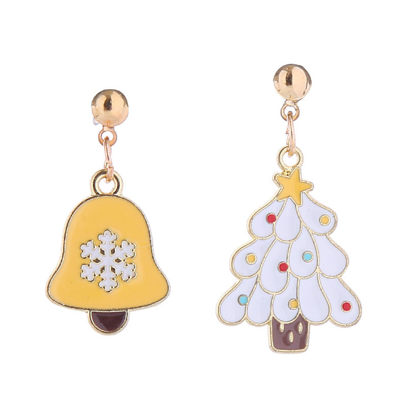 Wholesale Jewelry Cartoon Style Christmas Tree Santa Claus Alloy Plating Drop Earrings display picture 11