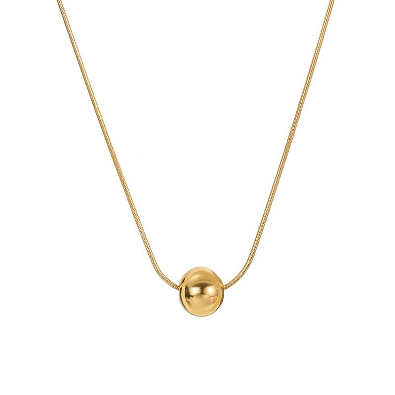 Acier Inoxydable 304 Plaqué Or 18K Style Simple Couleur Unie Collier display picture 5