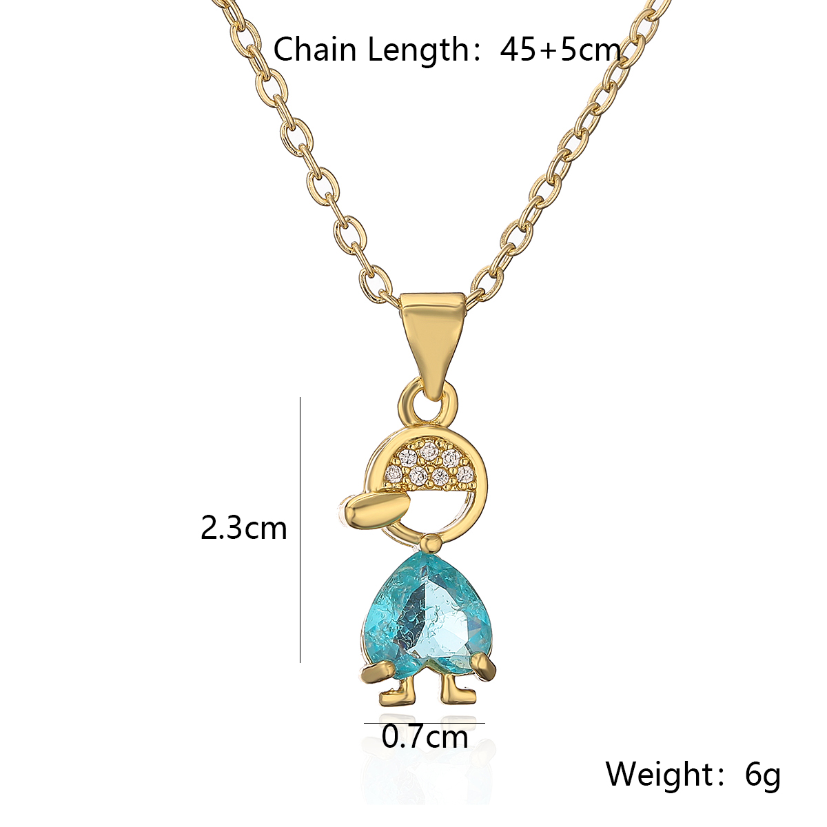 Cute Simple Style Cartoon Copper Plating Inlay Zircon 18k Gold Plated Pendant Necklace display picture 1