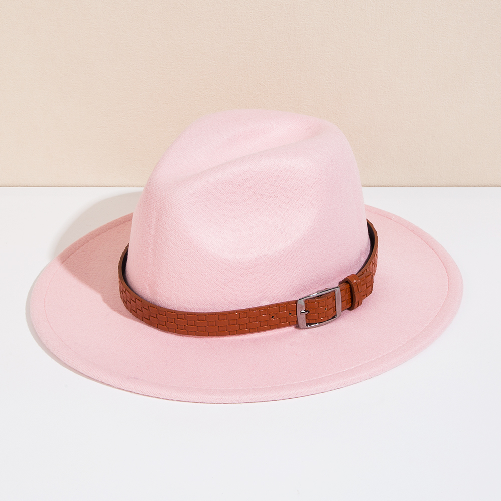 Unisex Basic Cowboy Style Solid Color Big Eaves Fedora Hat display picture 4