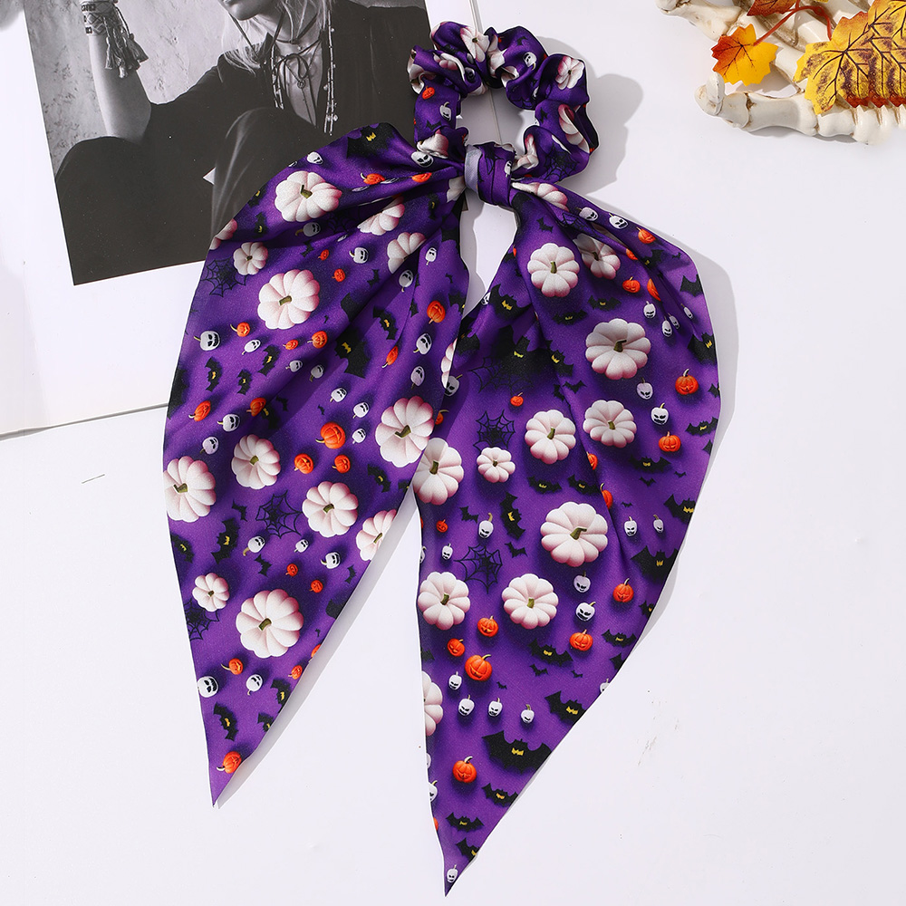 Women's Hip-hop Funny Flower Skull Cloth Printing And Dyeing Hair Tie display picture 6