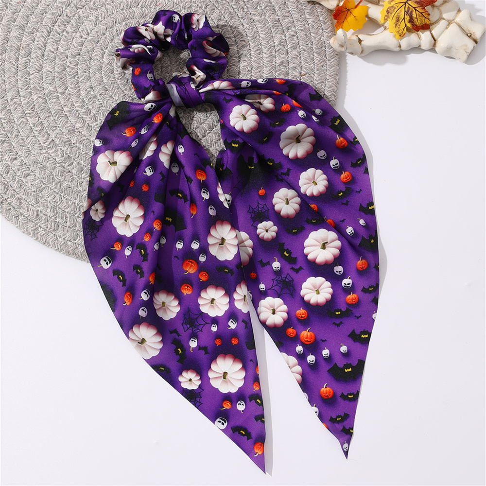Women's Hip-hop Funny Flower Skull Cloth Printing And Dyeing Hair Tie display picture 7