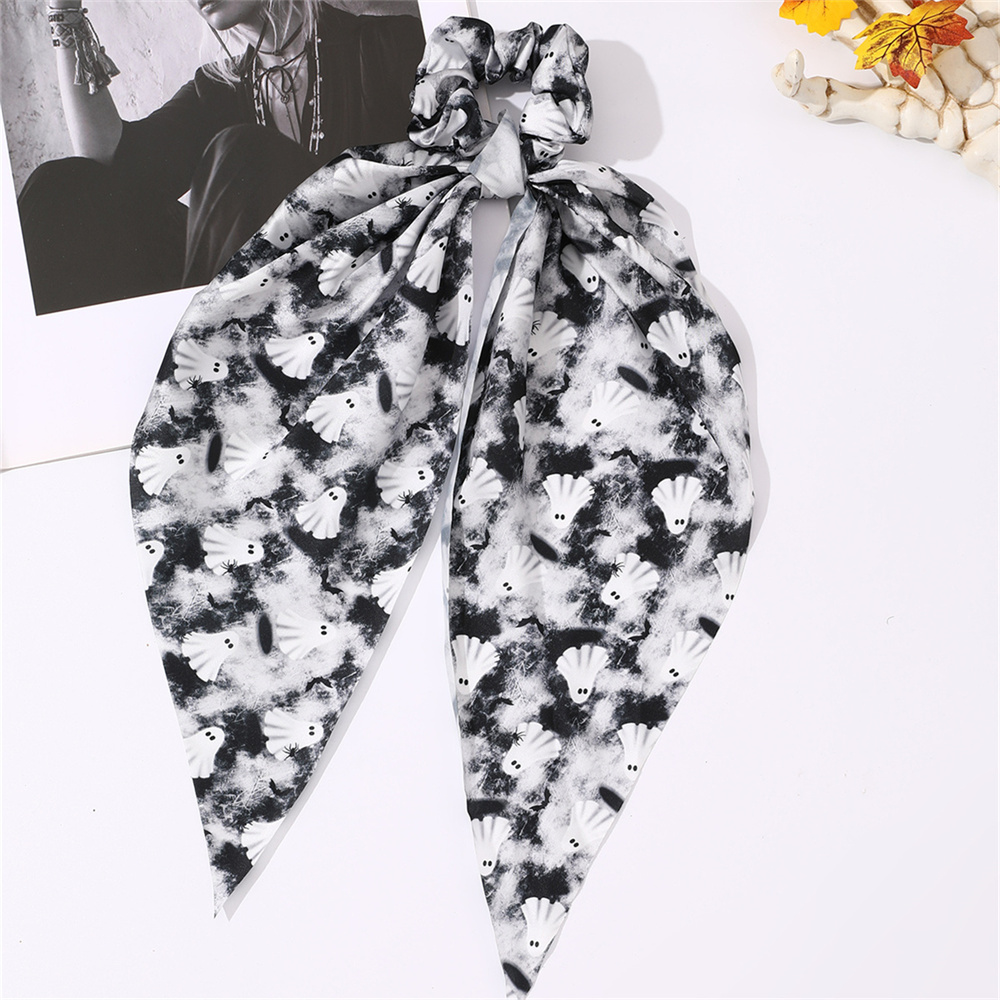 Women's Hip-hop Funny Flower Skull Cloth Printing And Dyeing Hair Tie display picture 12