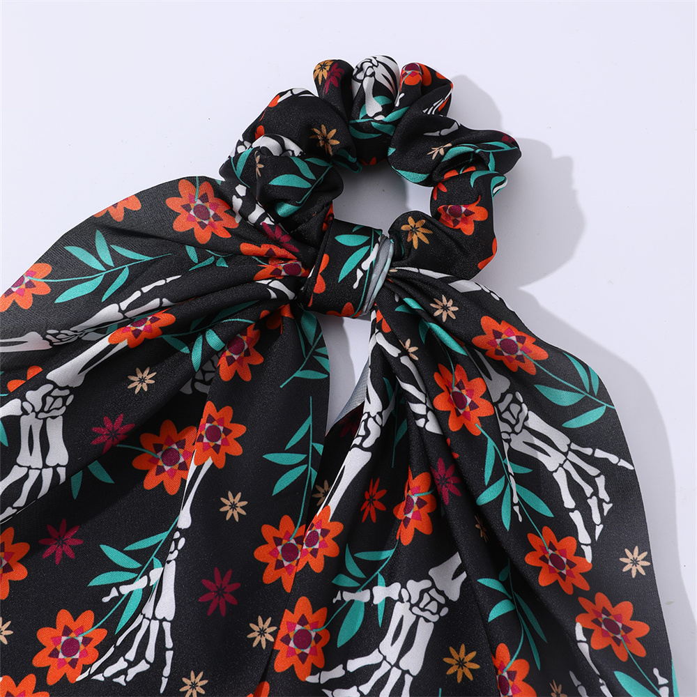 Women's Hip-hop Funny Flower Skull Cloth Printing And Dyeing Hair Tie display picture 22