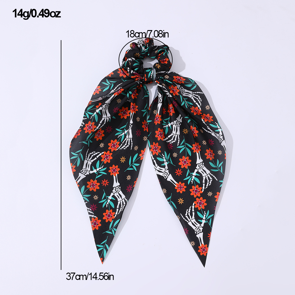 Women's Hip-hop Funny Flower Skull Cloth Printing And Dyeing Hair Tie display picture 24
