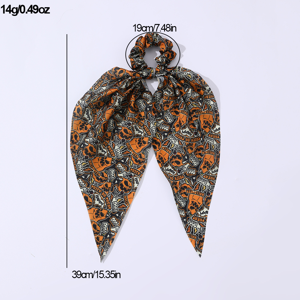 Women's Hip-hop Funny Flower Skull Cloth Printing And Dyeing Hair Tie display picture 29