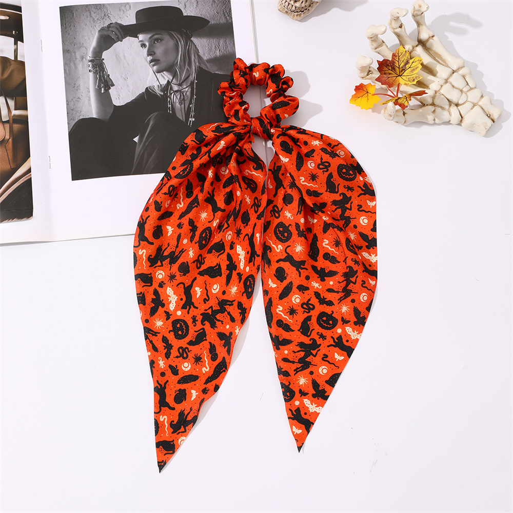 Women's Hip-hop Funny Flower Skull Cloth Printing And Dyeing Hair Tie display picture 32