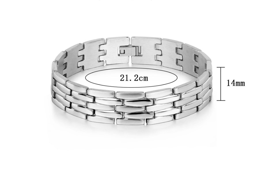 Simple Style Solid Color Stainless Steel Men's Bracelets display picture 34