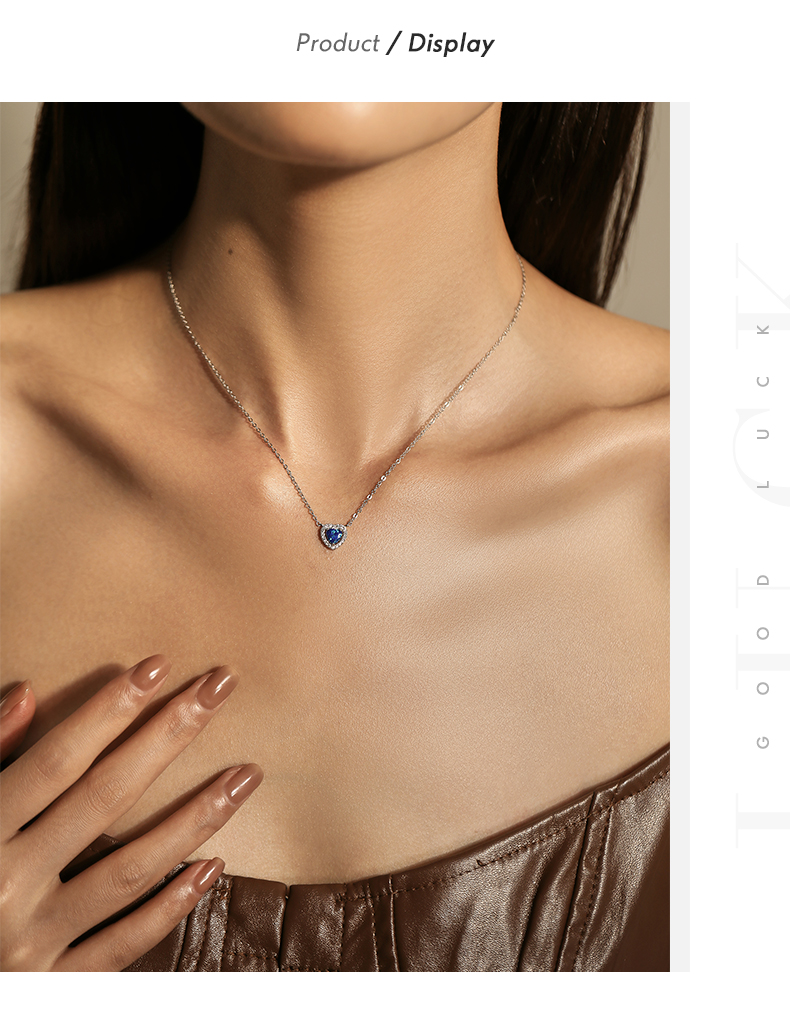 Ig-stil Elegant Pendeln Herzform Sterling Silber Überzogen Mit Rhodium Opal Halskette In Masse display picture 5