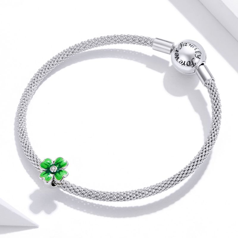 Casual Four Leaf Clover Heart Shape Frog Sterling Silver Inlay Malachite Glass Zircon Jewelry Accessories display picture 12