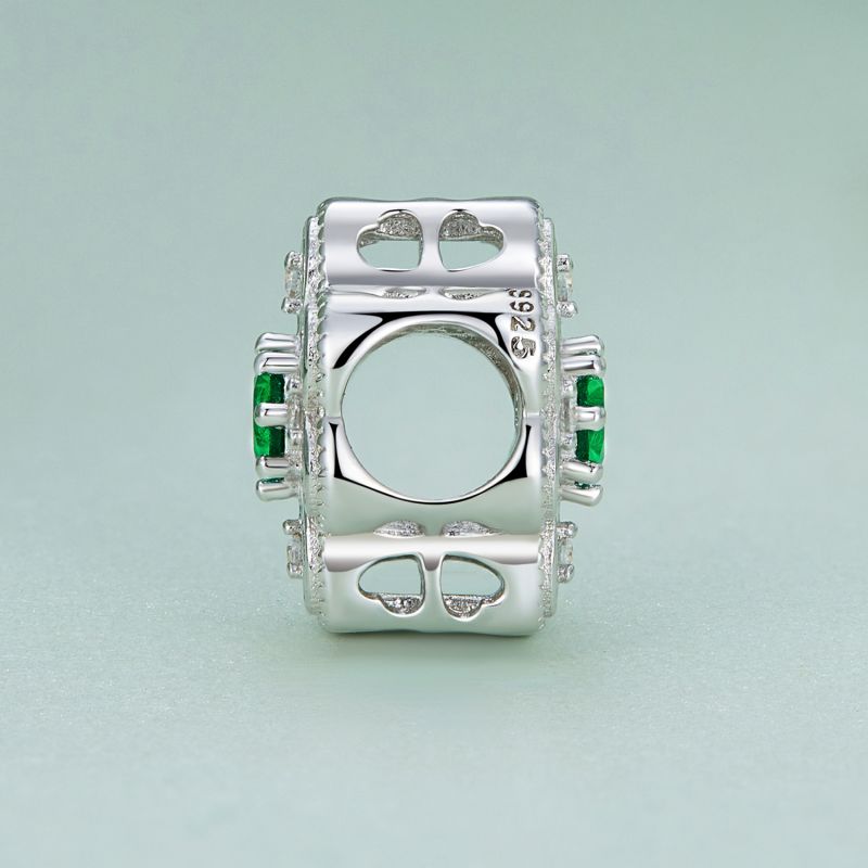 Casual Four Leaf Clover Heart Shape Frog Sterling Silver Inlay Malachite Glass Zircon Jewelry Accessories display picture 27