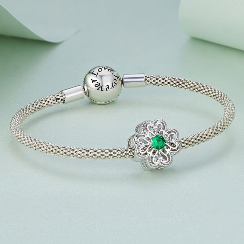 Casual Four Leaf Clover Heart Shape Frog Sterling Silver Inlay Malachite Glass Zircon Jewelry Accessories display picture 31