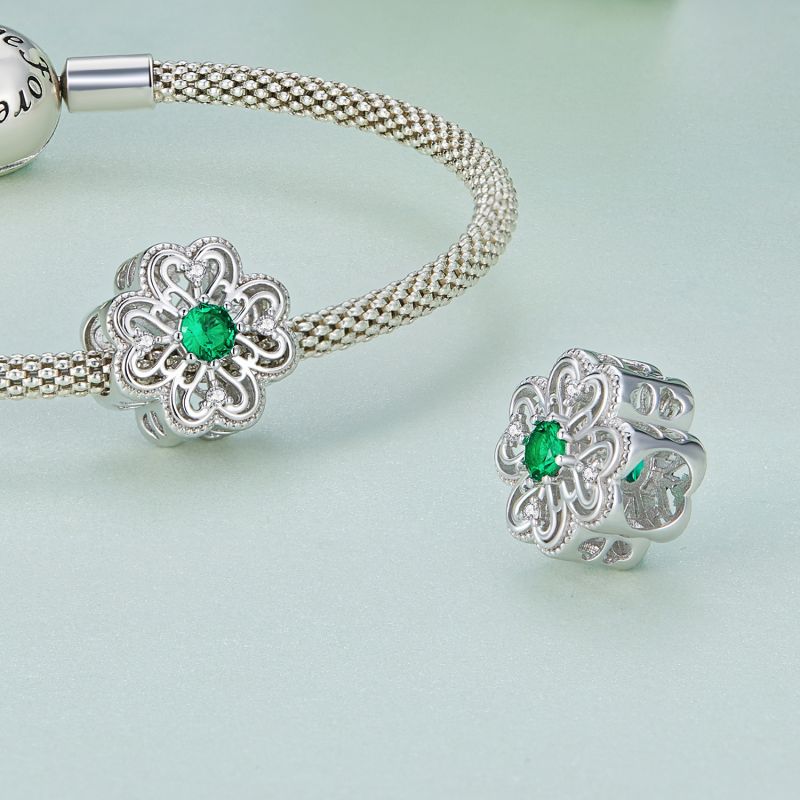 Casual Four Leaf Clover Heart Shape Frog Sterling Silver Inlay Malachite Glass Zircon Jewelry Accessories display picture 30