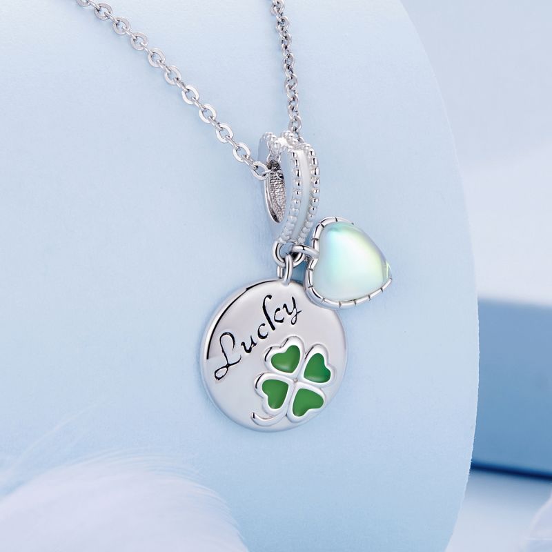 Casual Four Leaf Clover Heart Shape Frog Sterling Silver Inlay Malachite Glass Zircon Jewelry Accessories display picture 32
