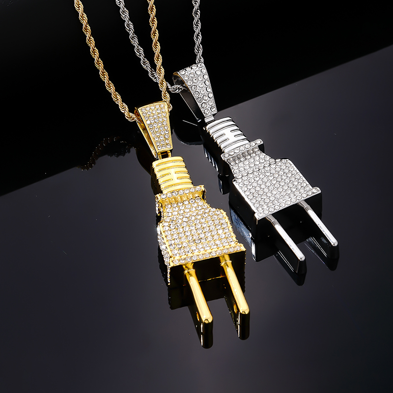 Hip-hop Vintage Style Rock Geometric Stainless Steel Alloy Plating Inlay Zircon Gold Plated Silver Plated Men's Pendant Necklace display picture 1