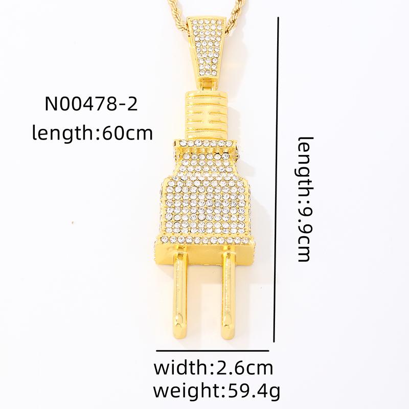 Hip-hop Vintage Style Rock Geometric Stainless Steel Alloy Plating Inlay Zircon Gold Plated Silver Plated Men's Pendant Necklace display picture 8