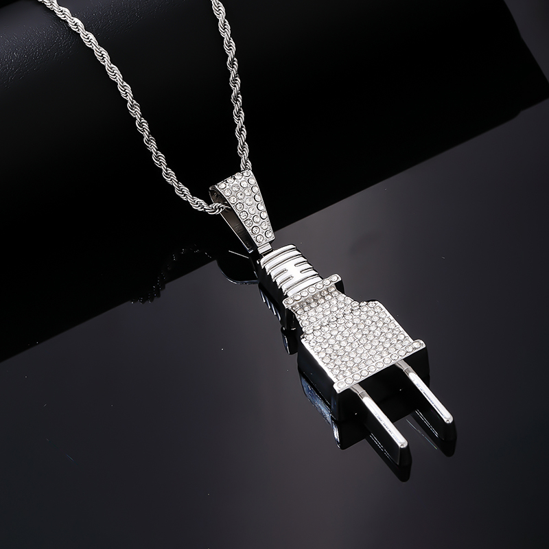 Hip-hop Vintage Style Rock Geometric Stainless Steel Alloy Plating Inlay Zircon Gold Plated Silver Plated Men's Pendant Necklace display picture 6