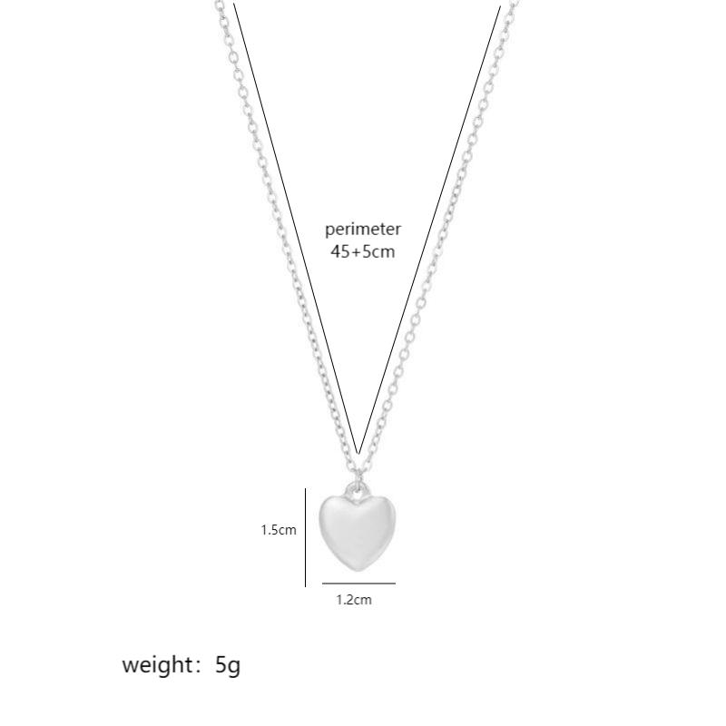 Stainless Steel 18K Gold Plated IG Style Commute Shiny Polishing Plating Heart Shape Pendant Necklace display picture 4