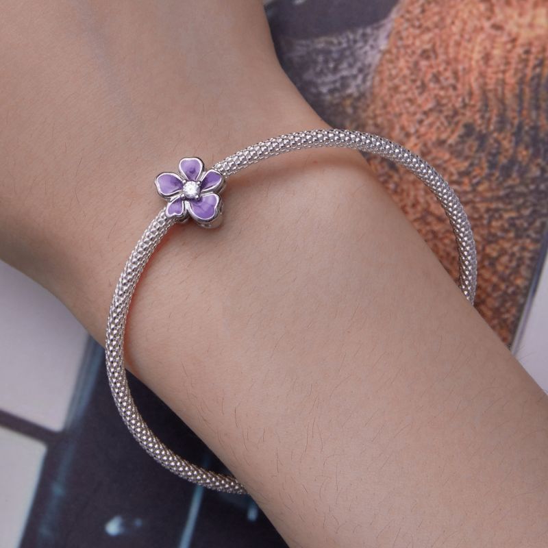 Casual Glam Flower Sterling Silver Inlay Zircon Jewelry Accessories display picture 28