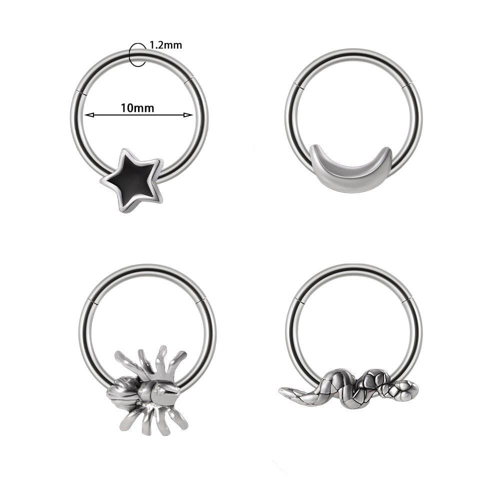 Simple Style Animal Star Stainless Steel Nose Ring In Bulk display picture 1