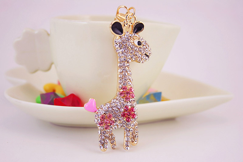 Cute Giraffe Alloy Unisex Bag Pendant Keychain display picture 3