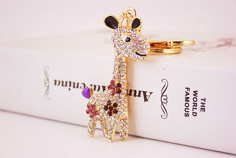 Cute Giraffe Alloy Unisex Bag Pendant Keychain display picture 7