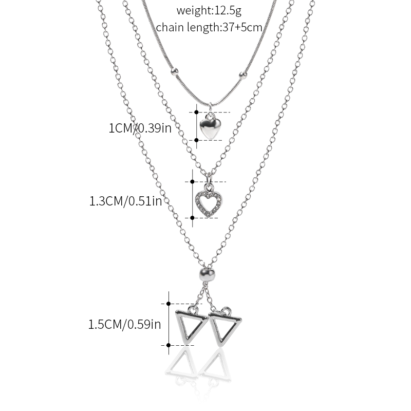 Simple Style Heart Shape Alloy Women's Necklace display picture 2