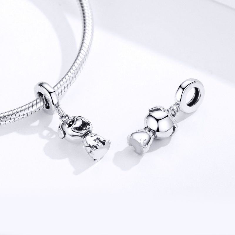 Casual Cute Dog Squirrel Sterling Silver Inlay Zircon Jewelry Accessories display picture 7