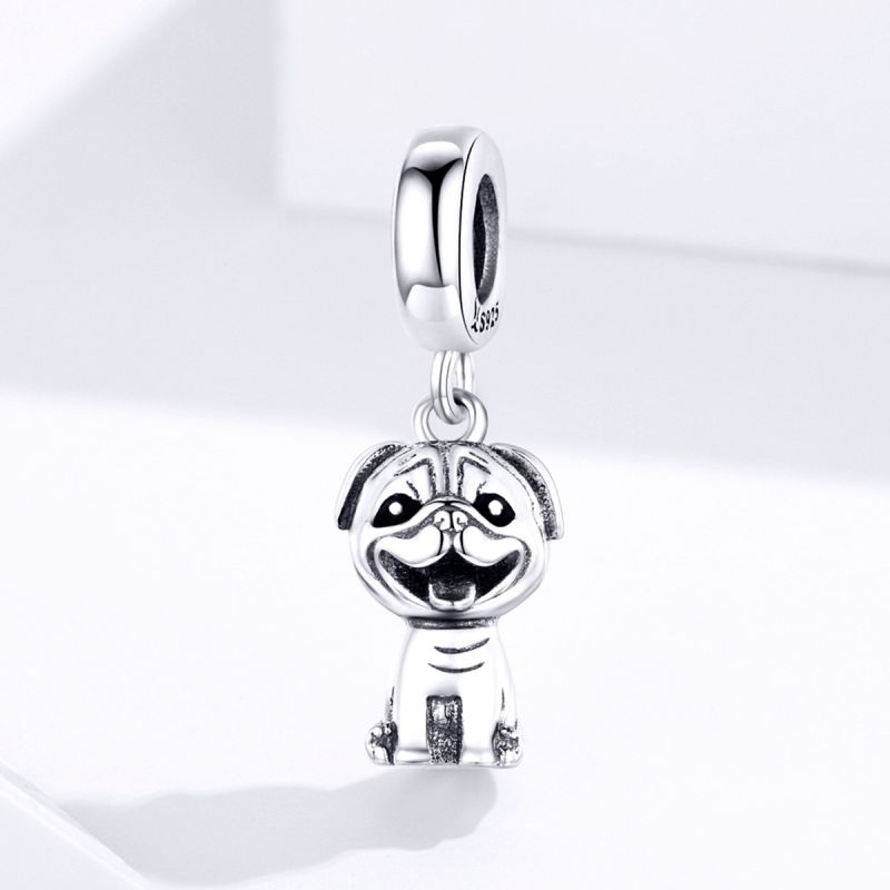 Casual Cute Dog Squirrel Sterling Silver Inlay Zircon Jewelry Accessories display picture 9