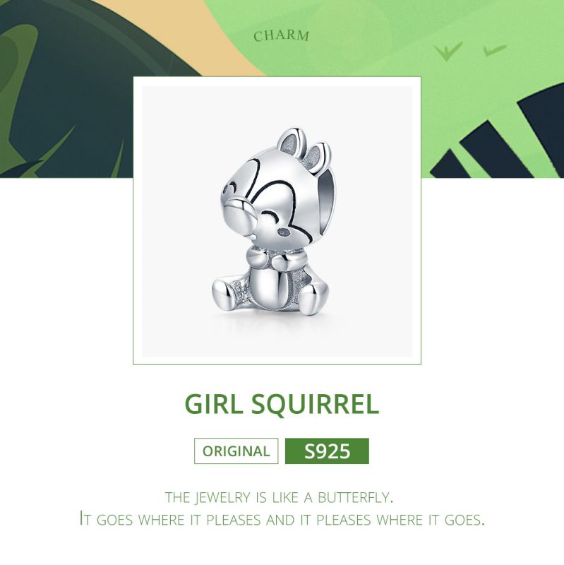 Casual Cute Dog Squirrel Sterling Silver Inlay Zircon Jewelry Accessories display picture 17