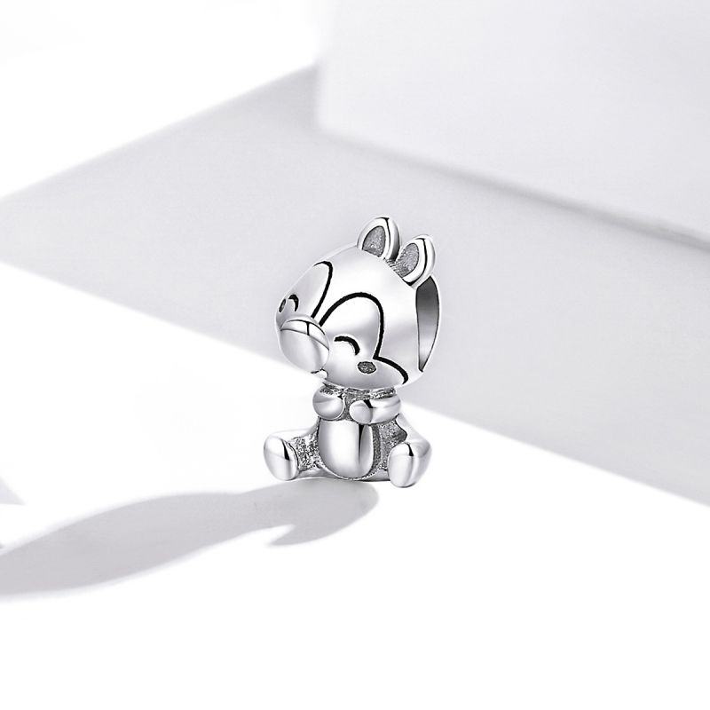 Casual Cute Dog Squirrel Sterling Silver Inlay Zircon Jewelry Accessories display picture 16