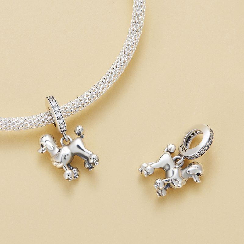 Casual Cute Dog Squirrel Sterling Silver Inlay Zircon Jewelry Accessories display picture 29