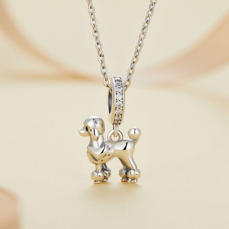 Casual Cute Dog Squirrel Sterling Silver Inlay Zircon Jewelry Accessories display picture 26