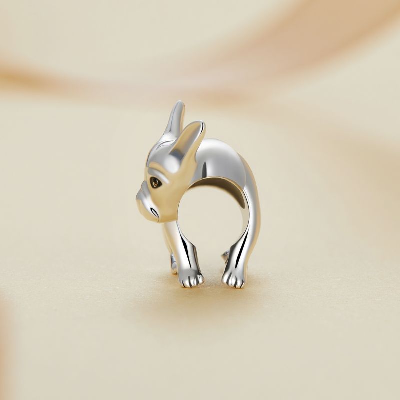Casual Cute Dog Squirrel Sterling Silver Inlay Zircon Jewelry Accessories display picture 33