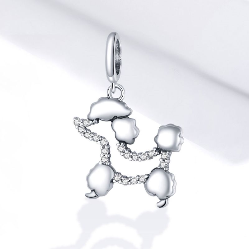 Casual Cute Dog Squirrel Sterling Silver Inlay Zircon Jewelry Accessories display picture 44
