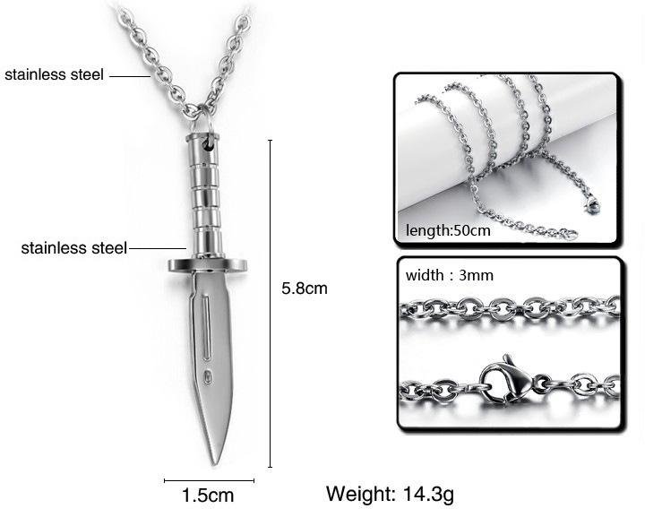 Original Design Geometric Titanium Steel Polishing Men's Pendant Necklace display picture 28